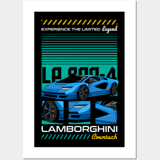 Lambo Countach Car Posters and Art